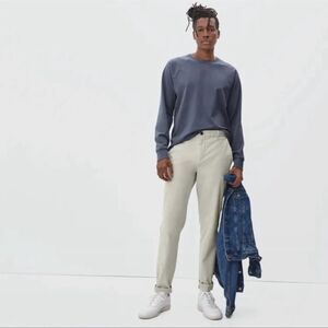 Everlane Uniform Performance Pant Slim Fit in Stone Beige Size 33 X 32